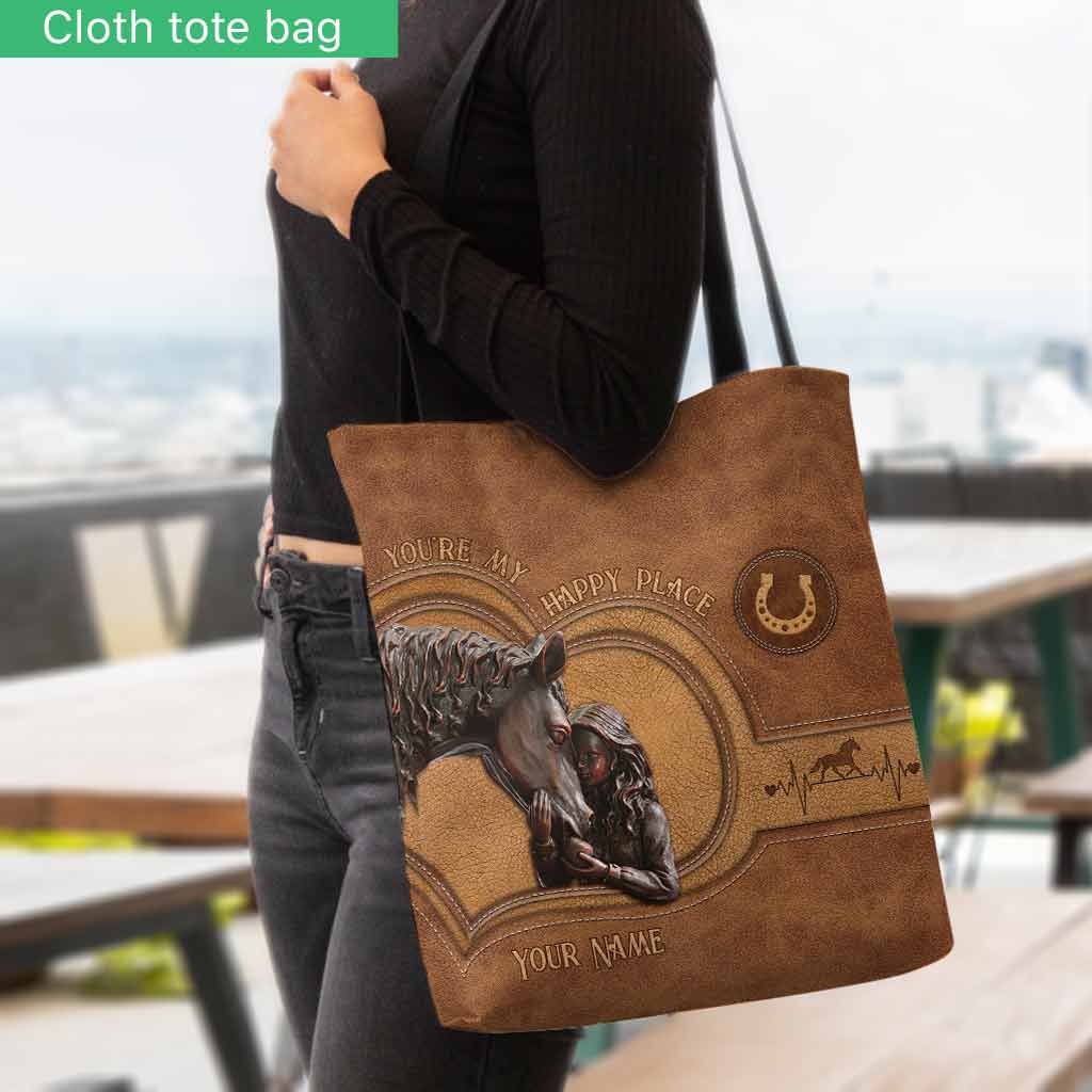Tu es mon havre de paix - Sac fourre-tout personnalisé à motif cheval