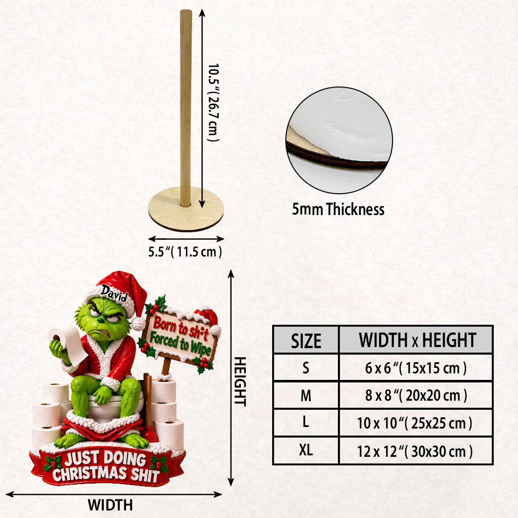 Christmas Decor, Green Monster - Personalized Stole Christmas Paper Towel Stand