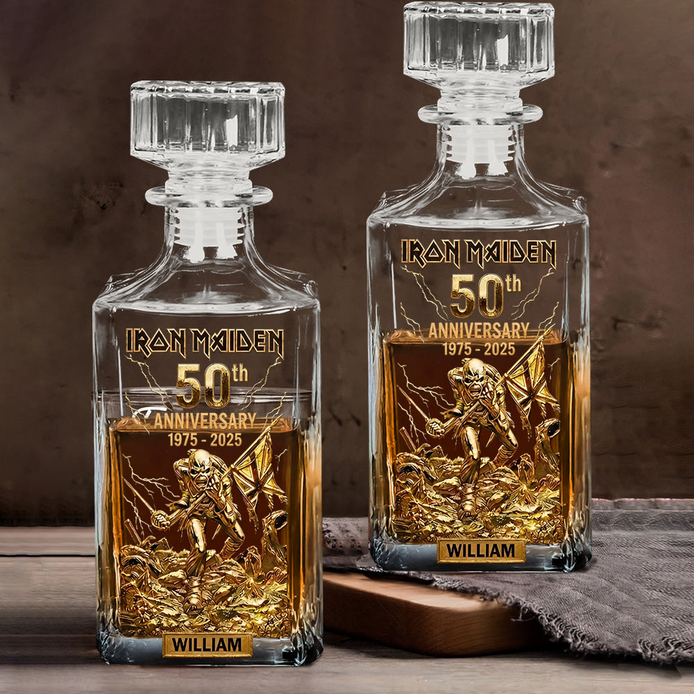 Heavy Metal Anniversary - Personalized Iron Maiden Whiskey Decanter Set