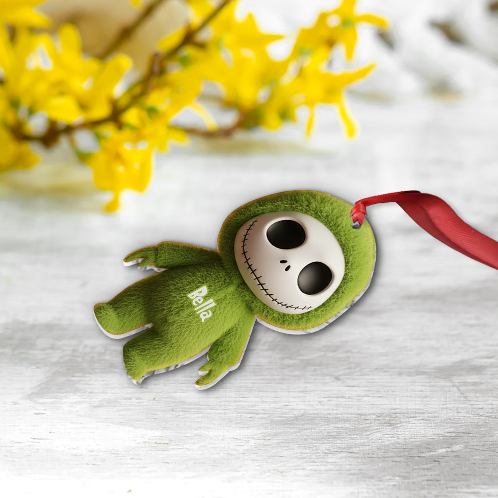 Ornement de Noël personnalisé « Christmas Friends Green Nightmare » - Étole de Noël