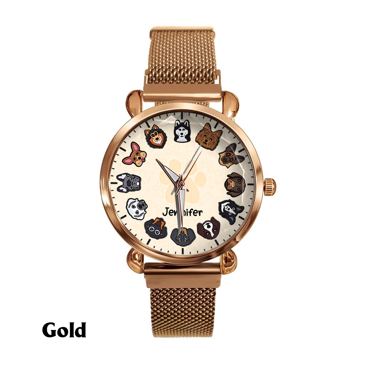 Montre-bracelet personnalisée pour femme « Juste une fille qui aime les chiens » 