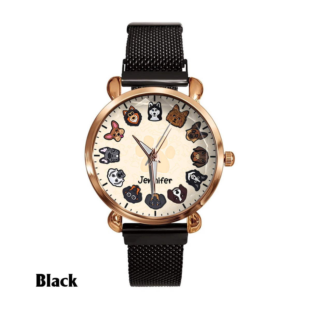 Montre-bracelet personnalisée pour femme « Juste une fille qui aime les chiens » 