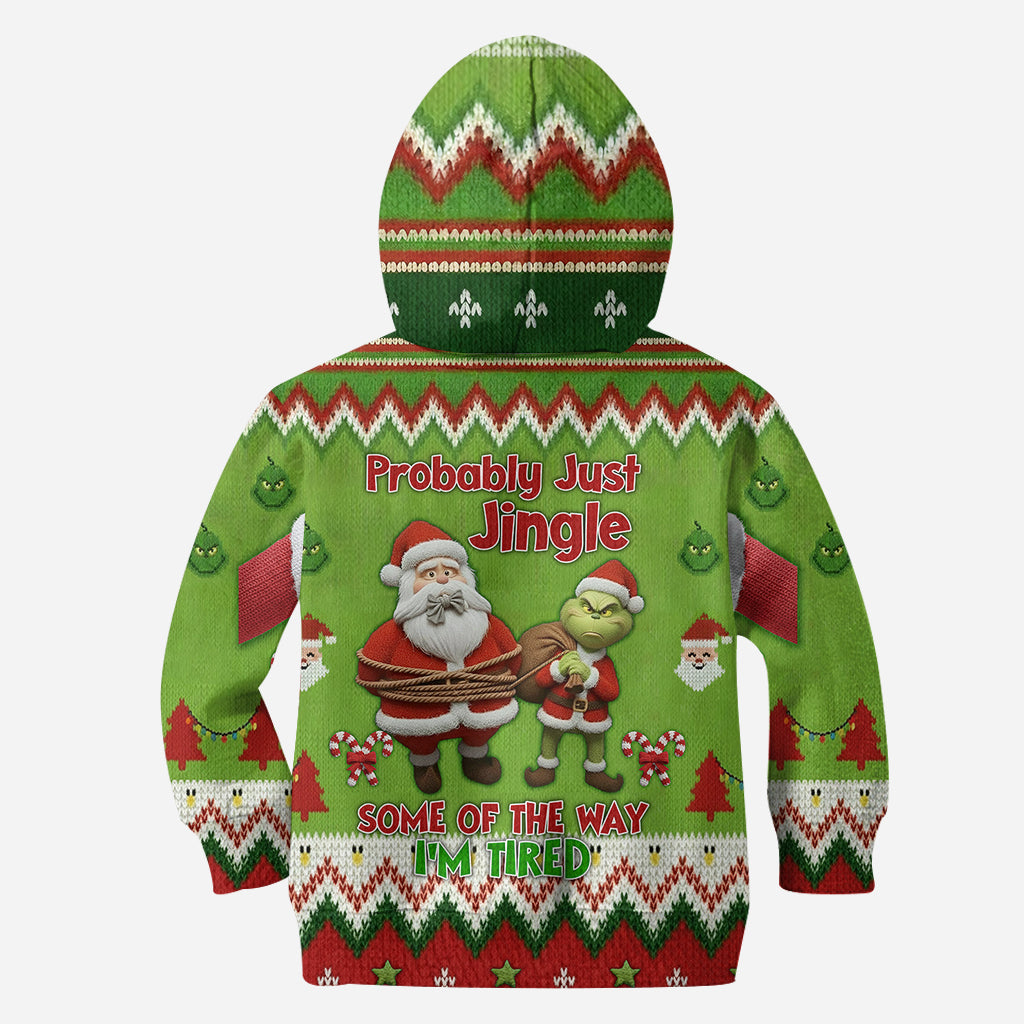 Probably Just Gonna Jingle Some Of The Way I'm Tired - Personalized Stole Christmas All Over Shirt