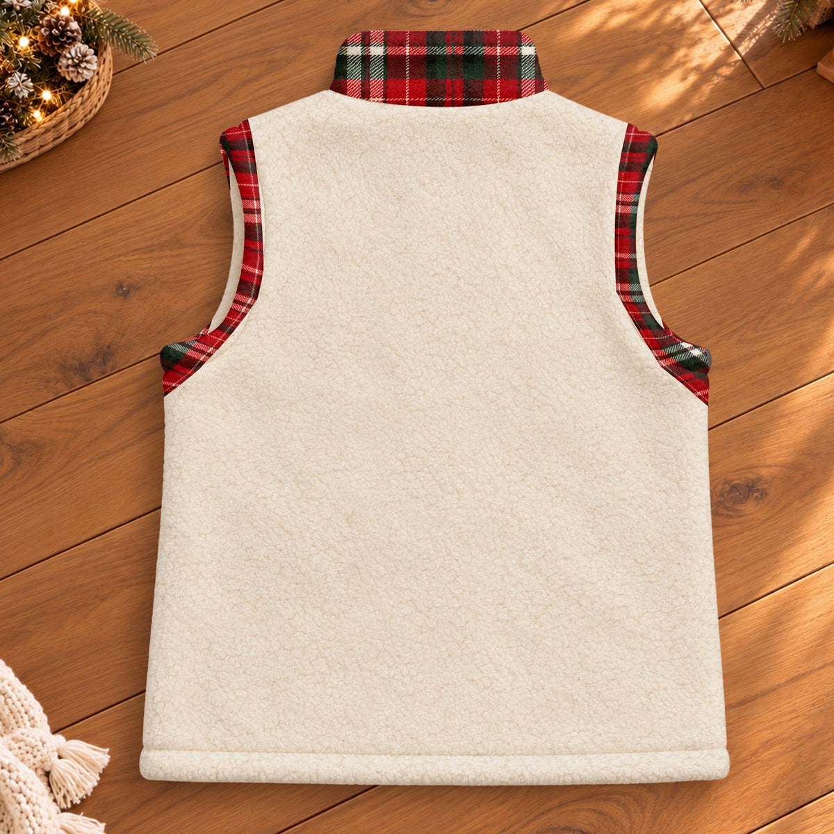 Christmas Is Coming - Personalized Stole Christmas Flannel Fleece Vest