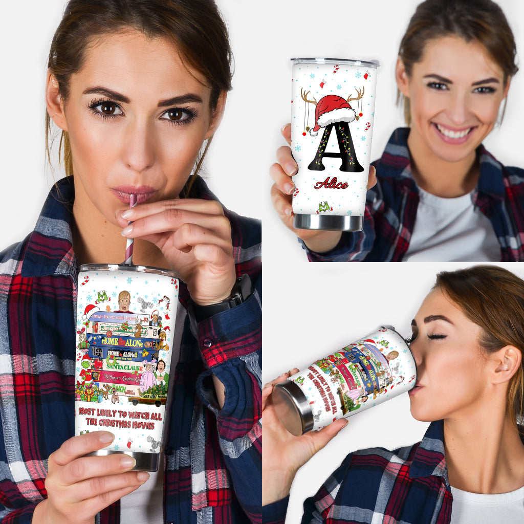 Gobelet isotherme de Noël personnalisé pour les fans de films de Noël