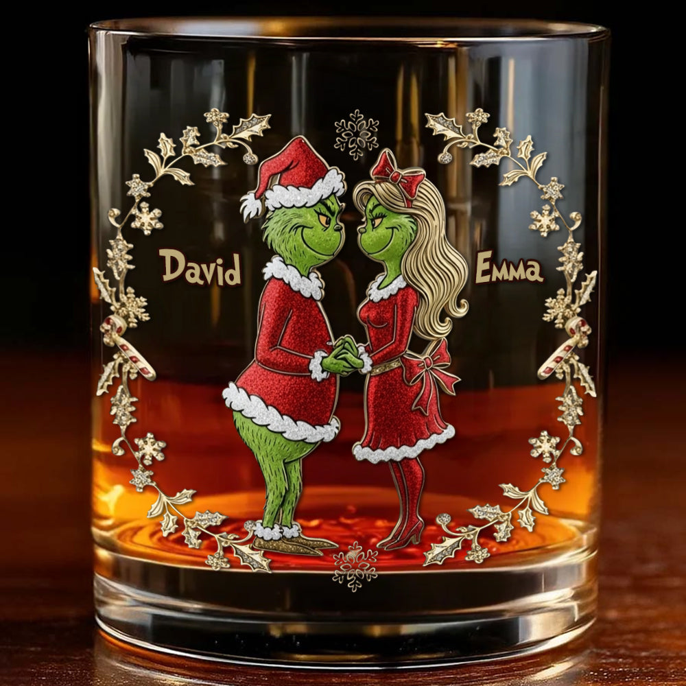 I Love You - Personalized Stole Christmas Whiskey Glass