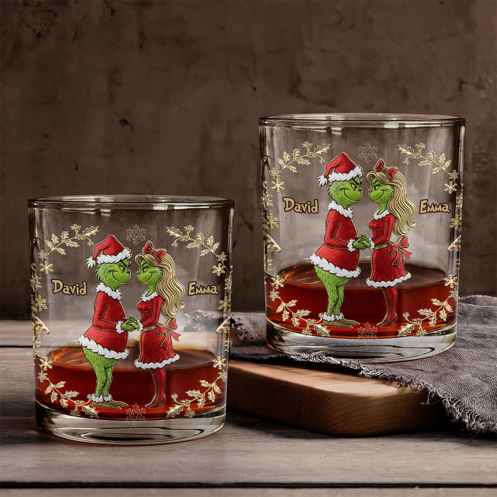 I Love You - Personalized Stole Christmas Whiskey Glass