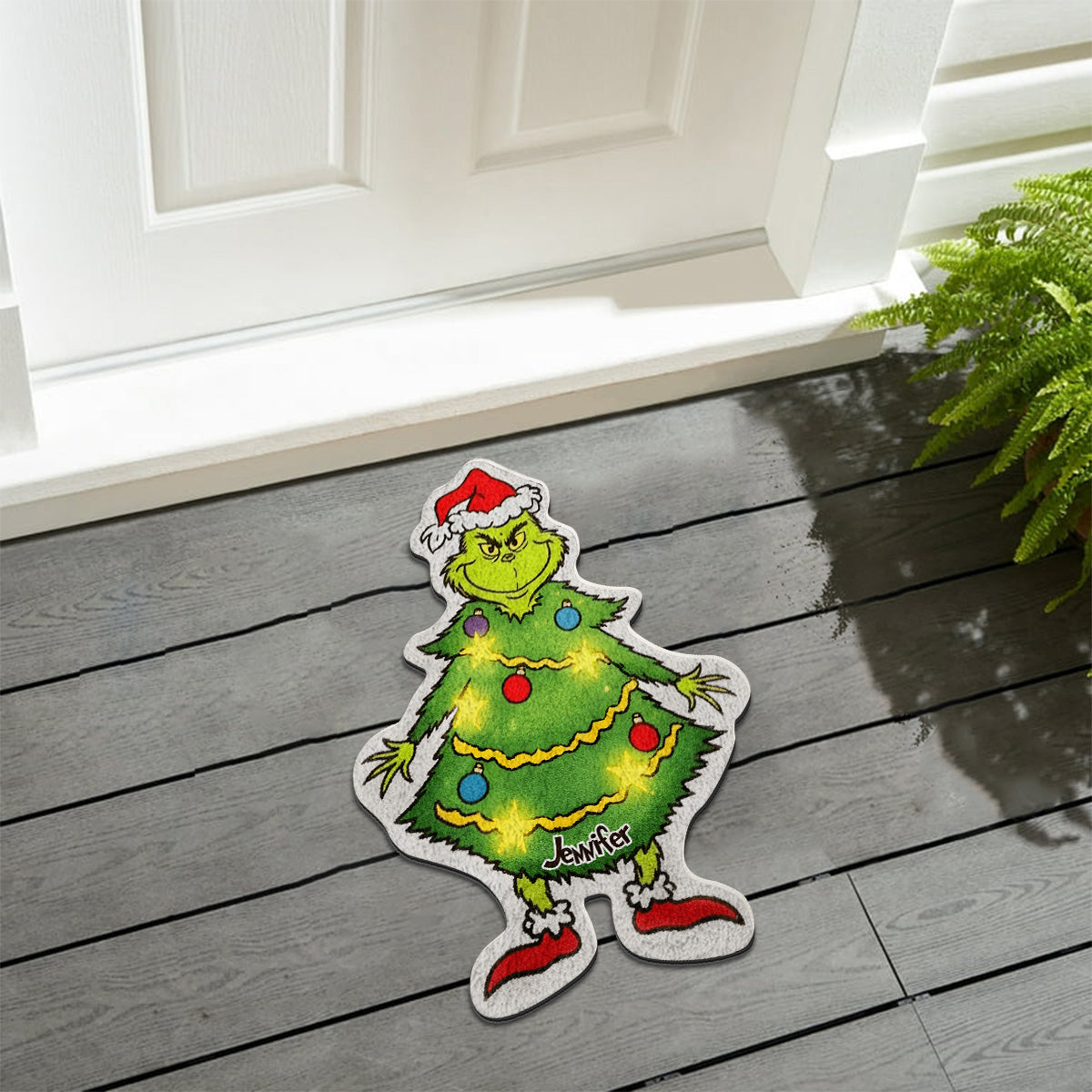 Joyeux Noël - Étole de Noël personnalisée Tapis touffeté antidérapant