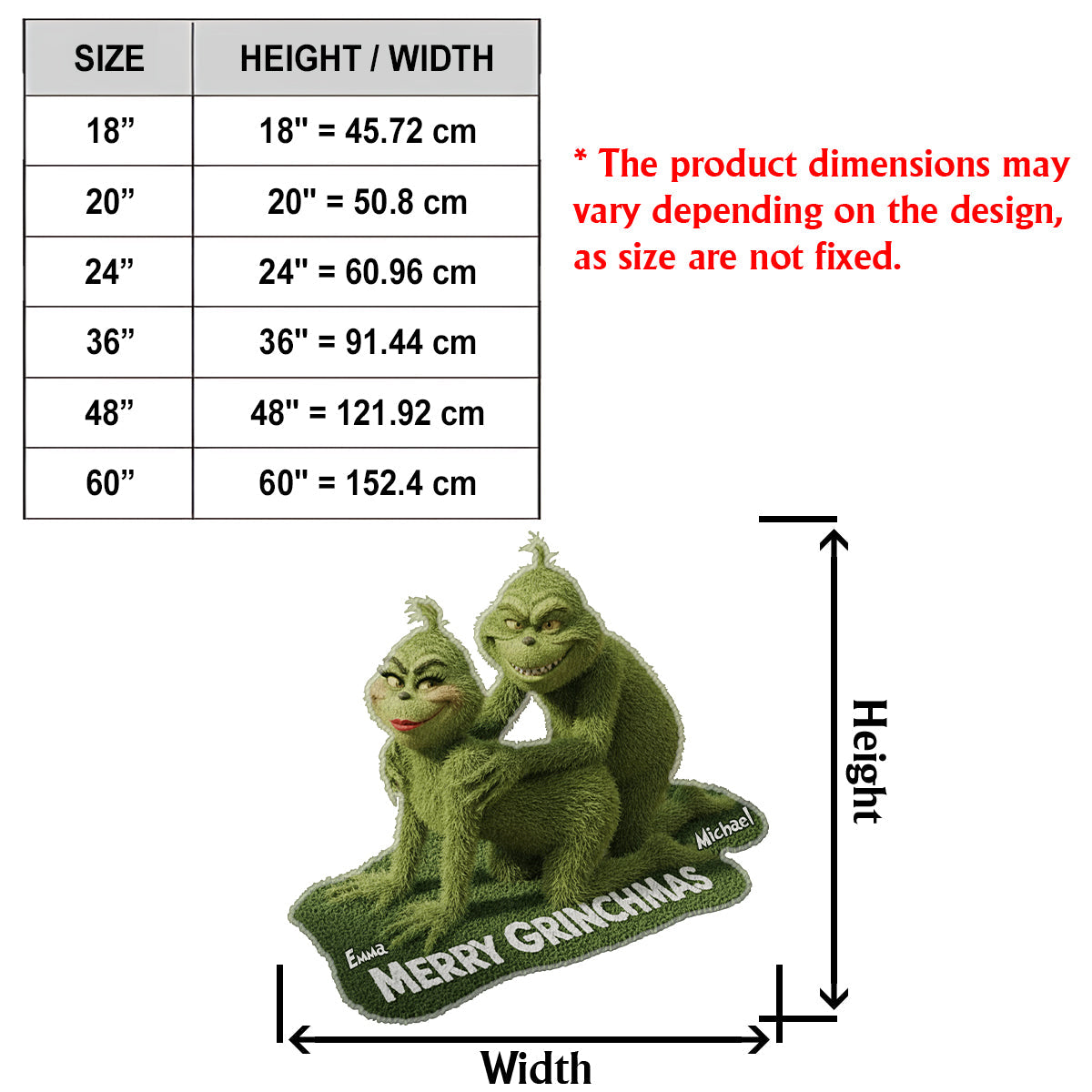 Green Mischief Holiday - Personalized Stole Christmas Non-Slip Tufted Rug