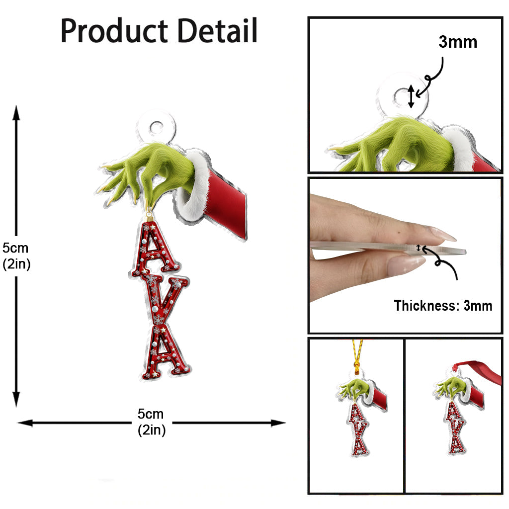 Ornement de Noël Grinchmas personnalisé - Étole de Noël - Ornement de Noël sur mesure