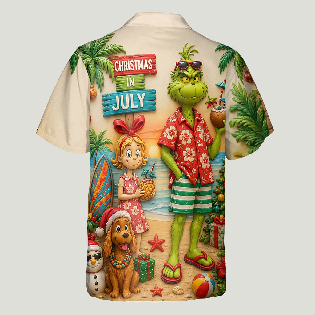 Christmas In July - Personalized Stole Christmas Hawaiian Shirt