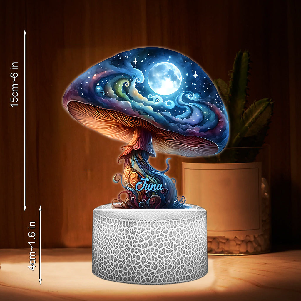 Magic Night - Personalized Mushroom Shaped Plaque Light Base