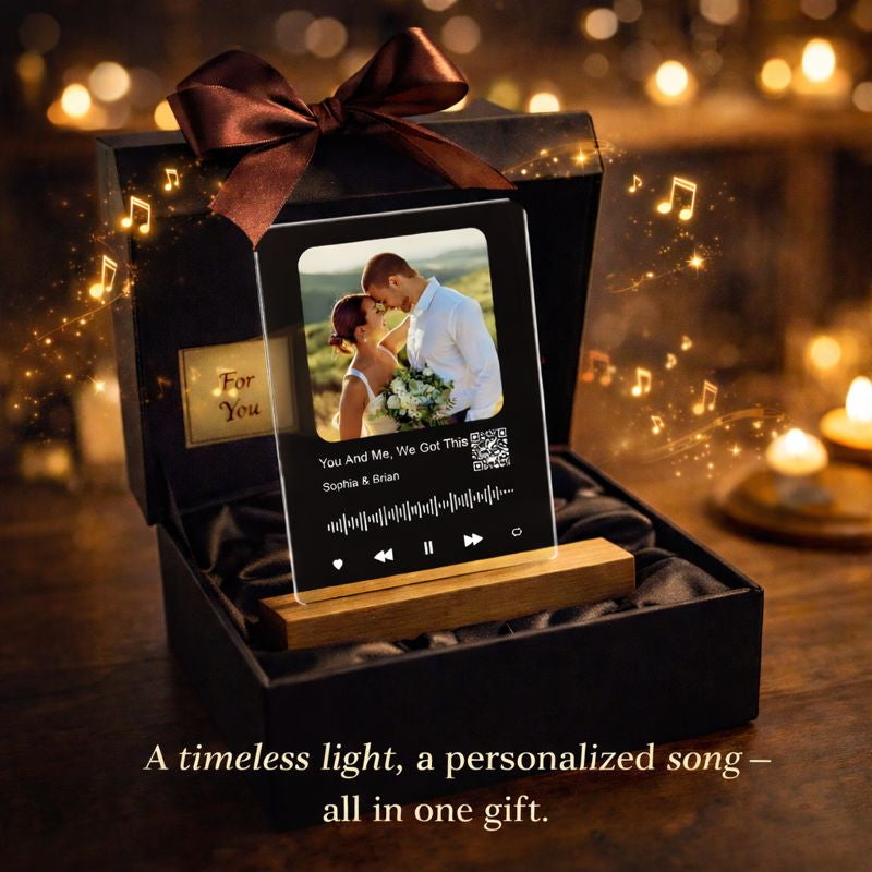 Créez votre propre chanson de couple - Veilleuse LED personnalisée pour couple