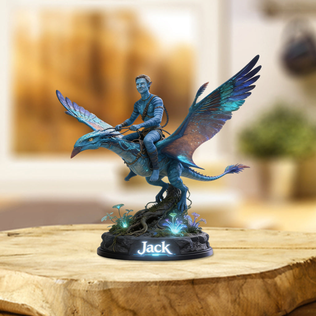 Custom From Any Photo - Personalized Blue Aliens Custom Shaped Acrylic Plaque