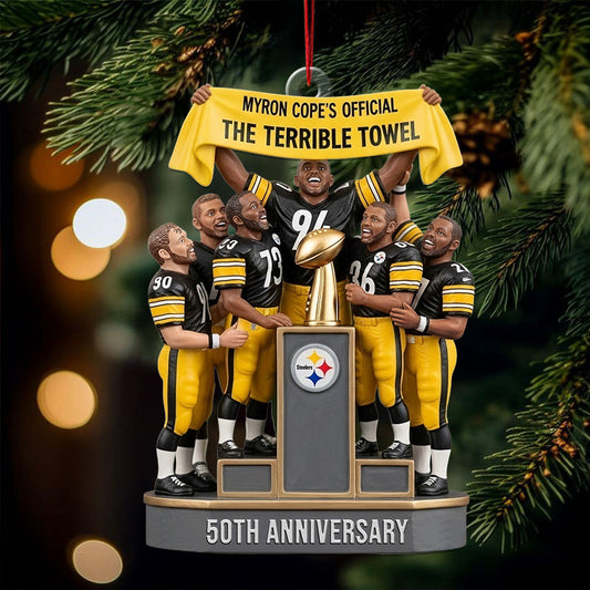 La Terrible Towel - Ornement transparent de football américain