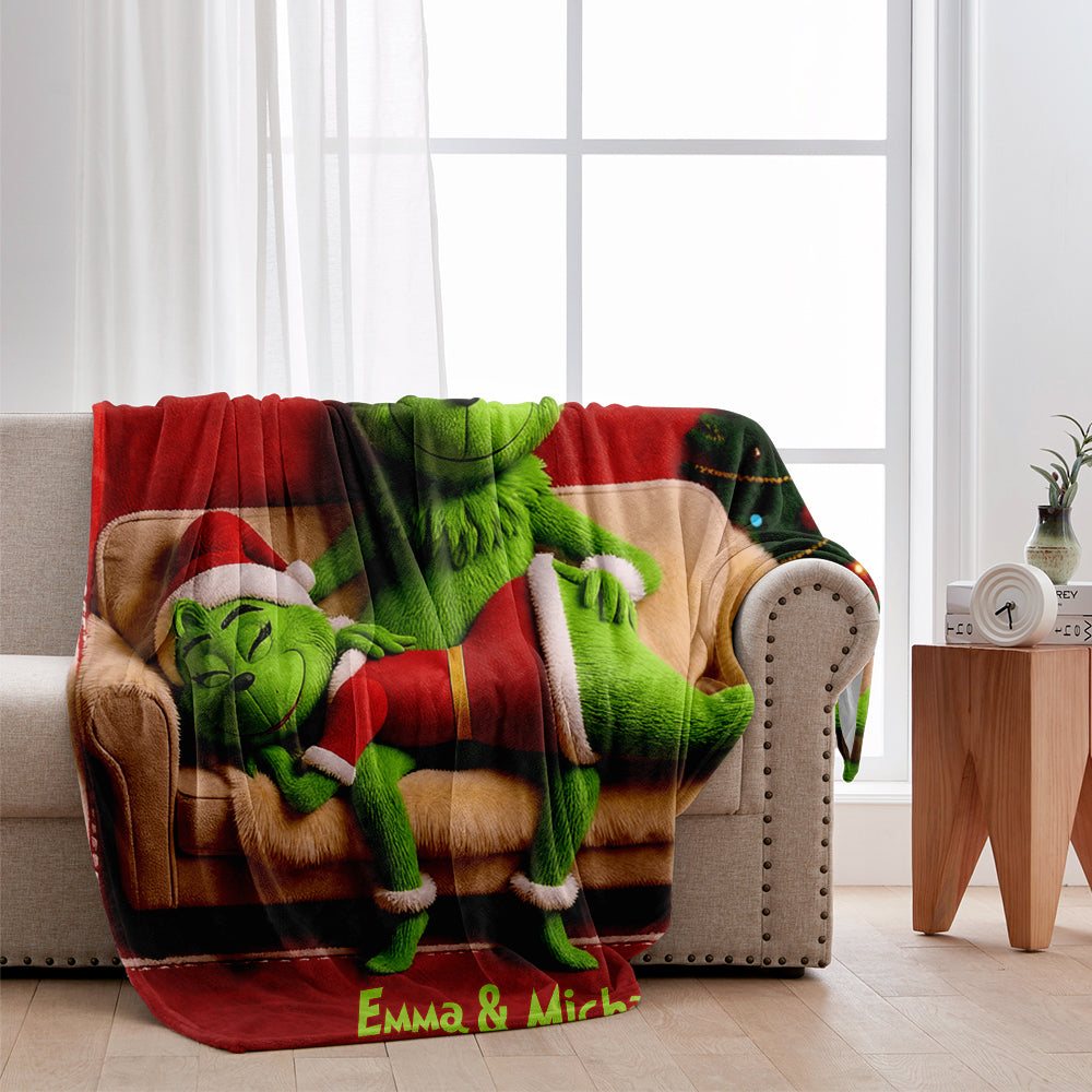 Funny Gift For Couple - Personalized Stole Christmas Blanket