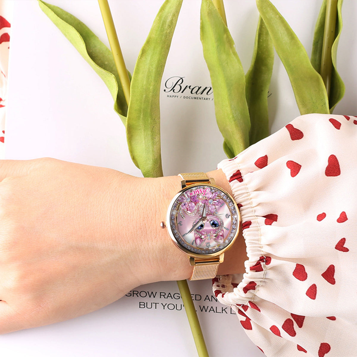 Cat Lovers - Personalized Cat Women Hand Watch