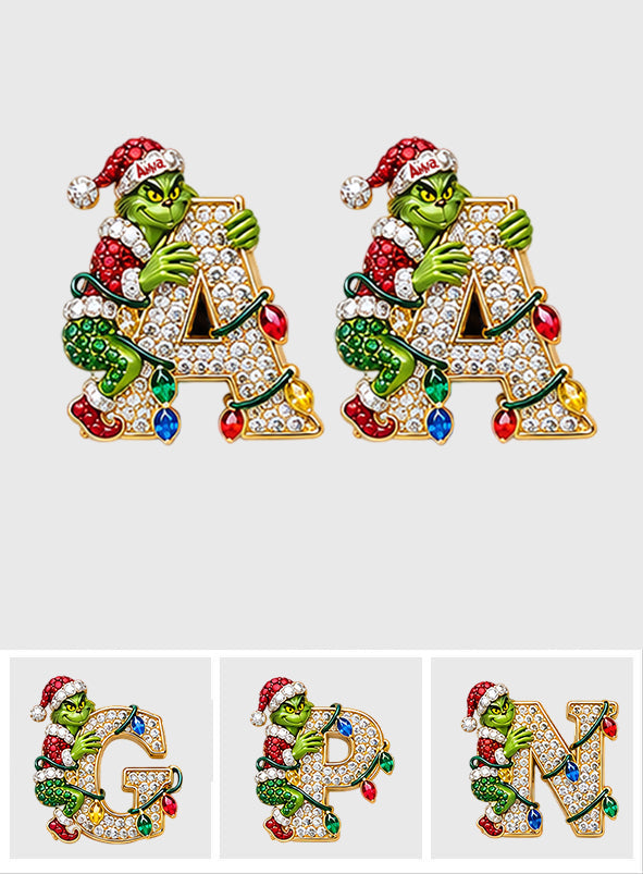 Christmas Thief - Personalized Stole Christmas Stud Earrings