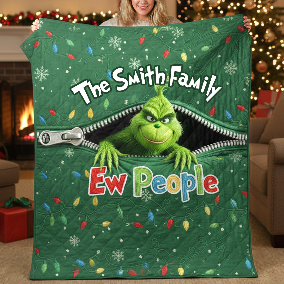 Ew People - Personalized Stole Christmas Blanket