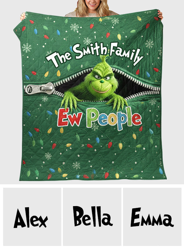 Ew People - Personalized Stole Christmas Blanket
