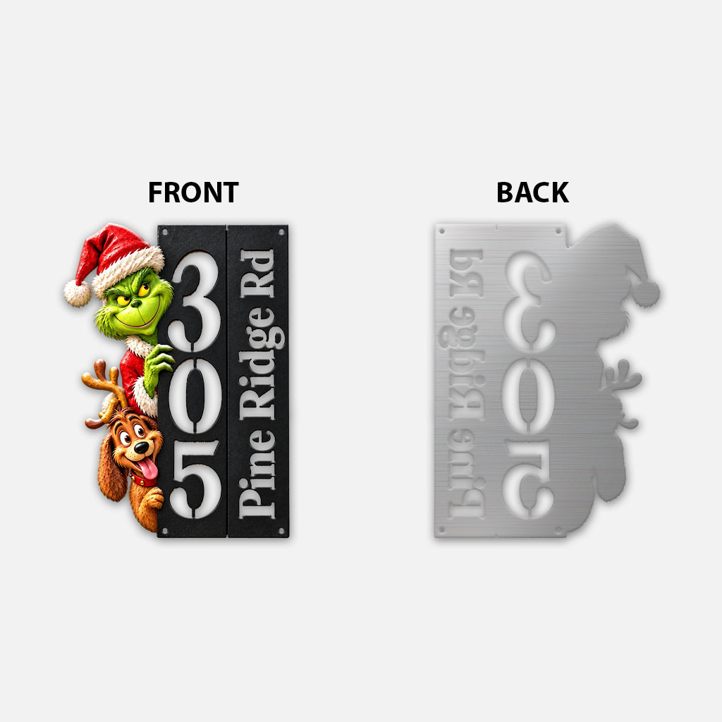 Merry Grinchmas - Personalized Stole Christmas 3D Printed Cut Metal Sign