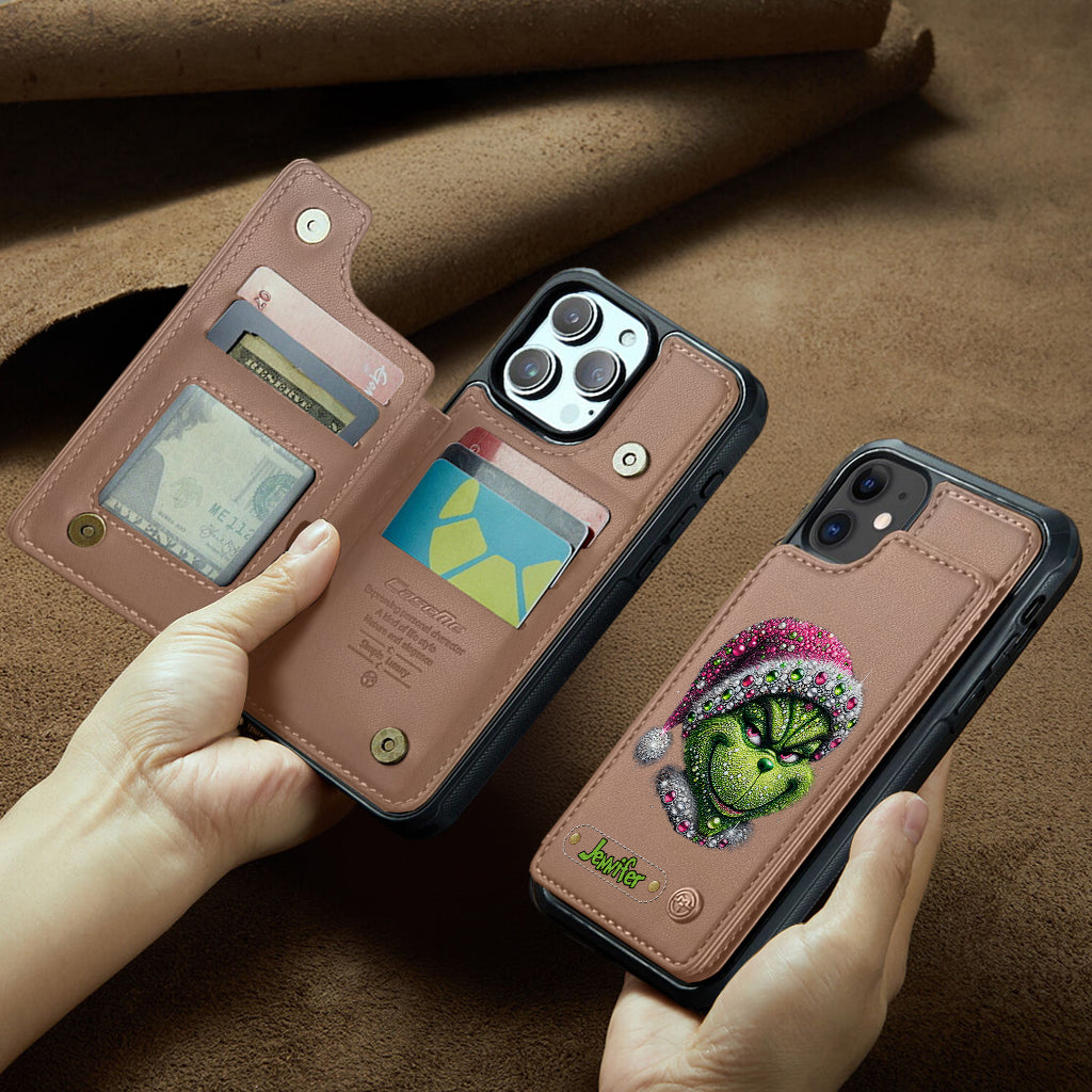 Merry Grinchmas - Personalized Stole Christmas Wallet Phone Case