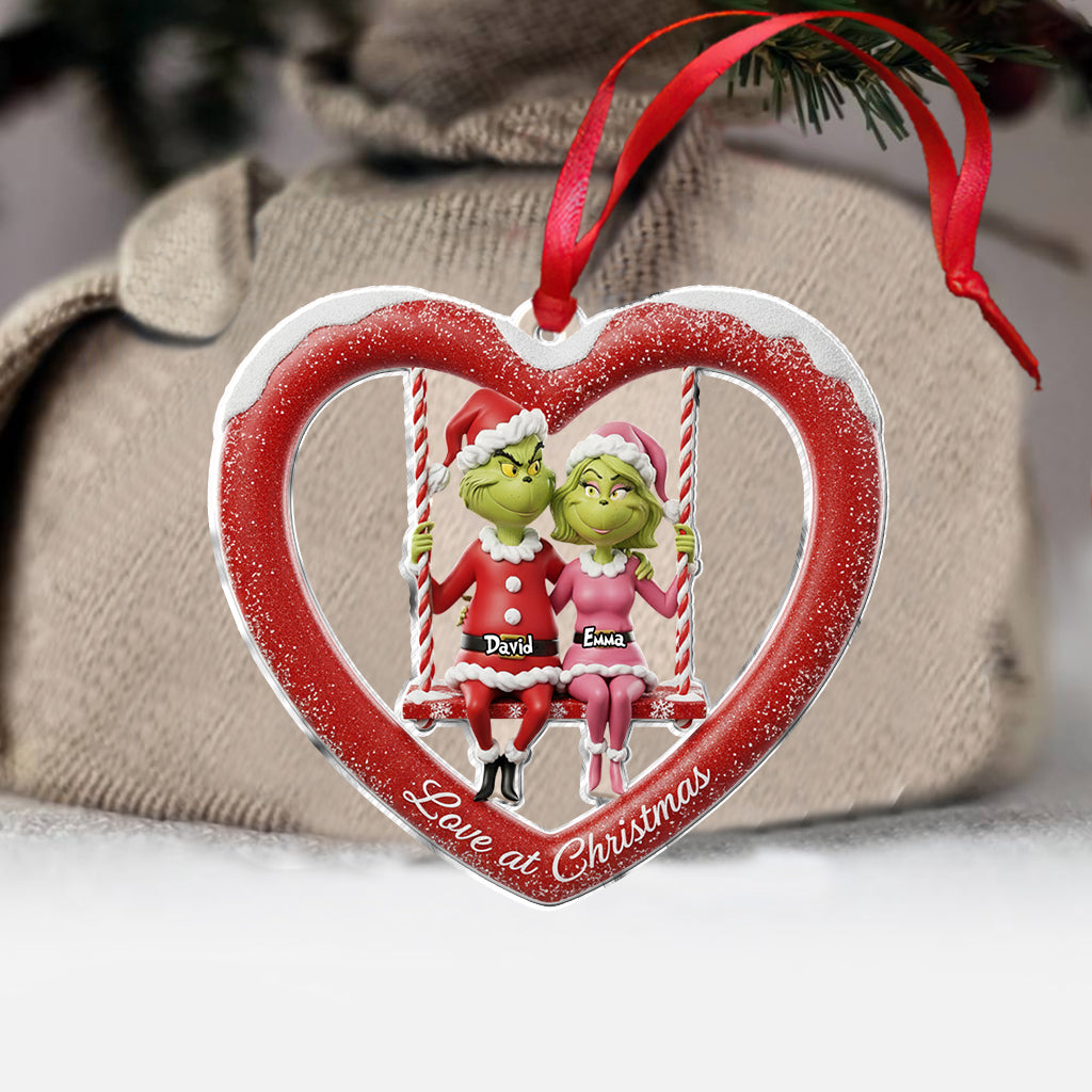 Cadeau pour couple Joyeux Grinchmas - Étole de Noël personnalisée