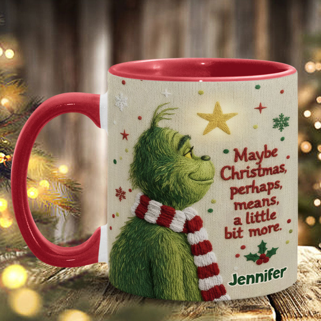 Peut-être que Noël signifie un peu plus - Mug personnalisé avec étole de Noël