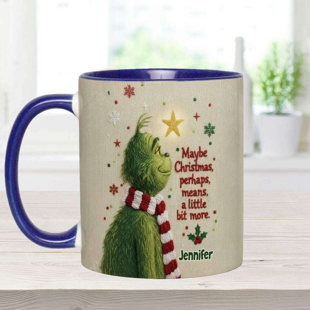 Peut-être que Noël signifie un peu plus - Mug personnalisé avec étole de Noël
