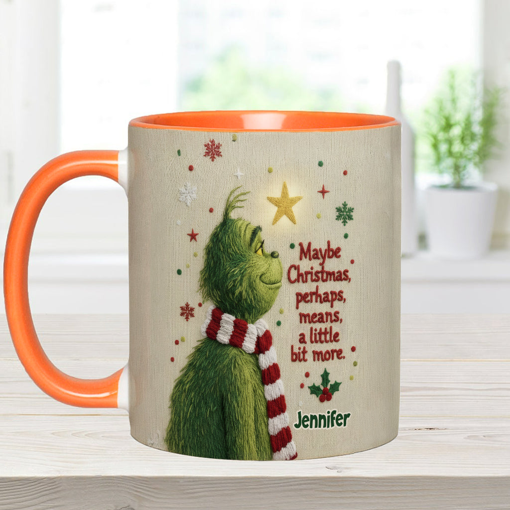 Peut-être que Noël signifie un peu plus - Mug personnalisé avec étole de Noël
