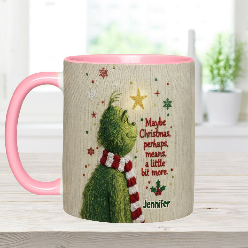 Peut-être que Noël signifie un peu plus - Mug personnalisé avec étole de Noël