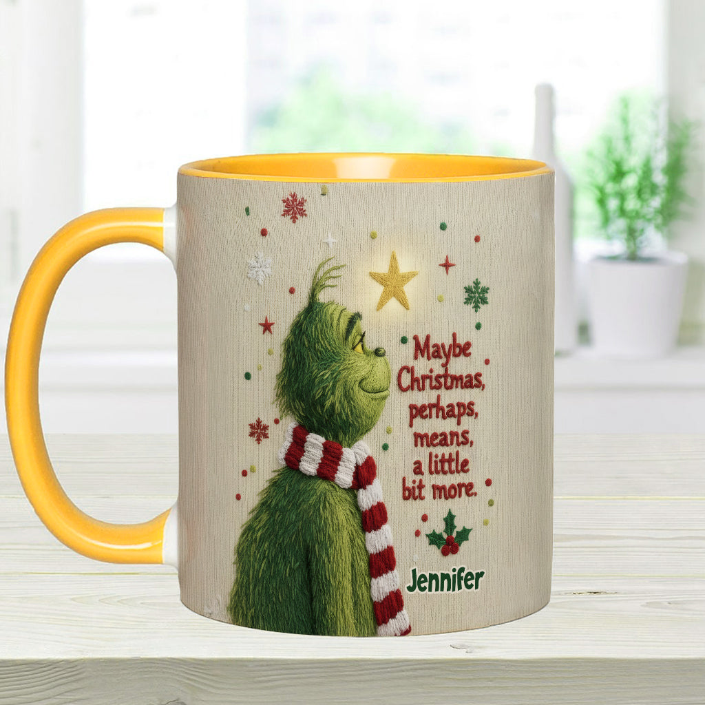 Peut-être que Noël signifie un peu plus - Mug personnalisé avec étole de Noël