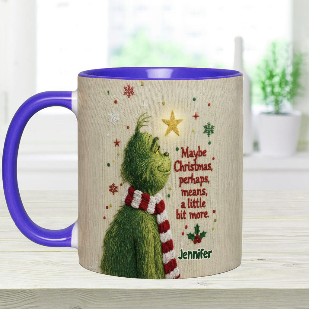 Peut-être que Noël signifie un peu plus - Mug personnalisé avec étole de Noël