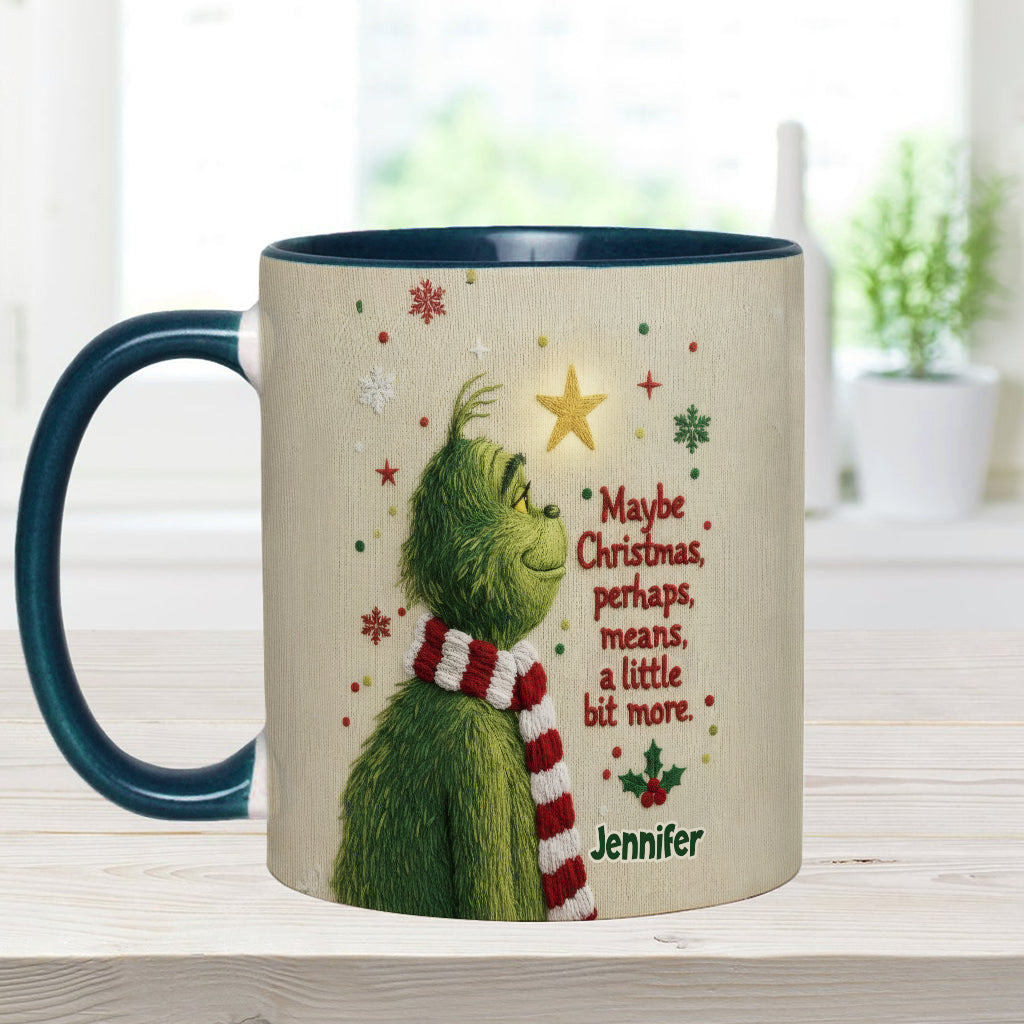 Peut-être que Noël signifie un peu plus - Mug personnalisé avec étole de Noël