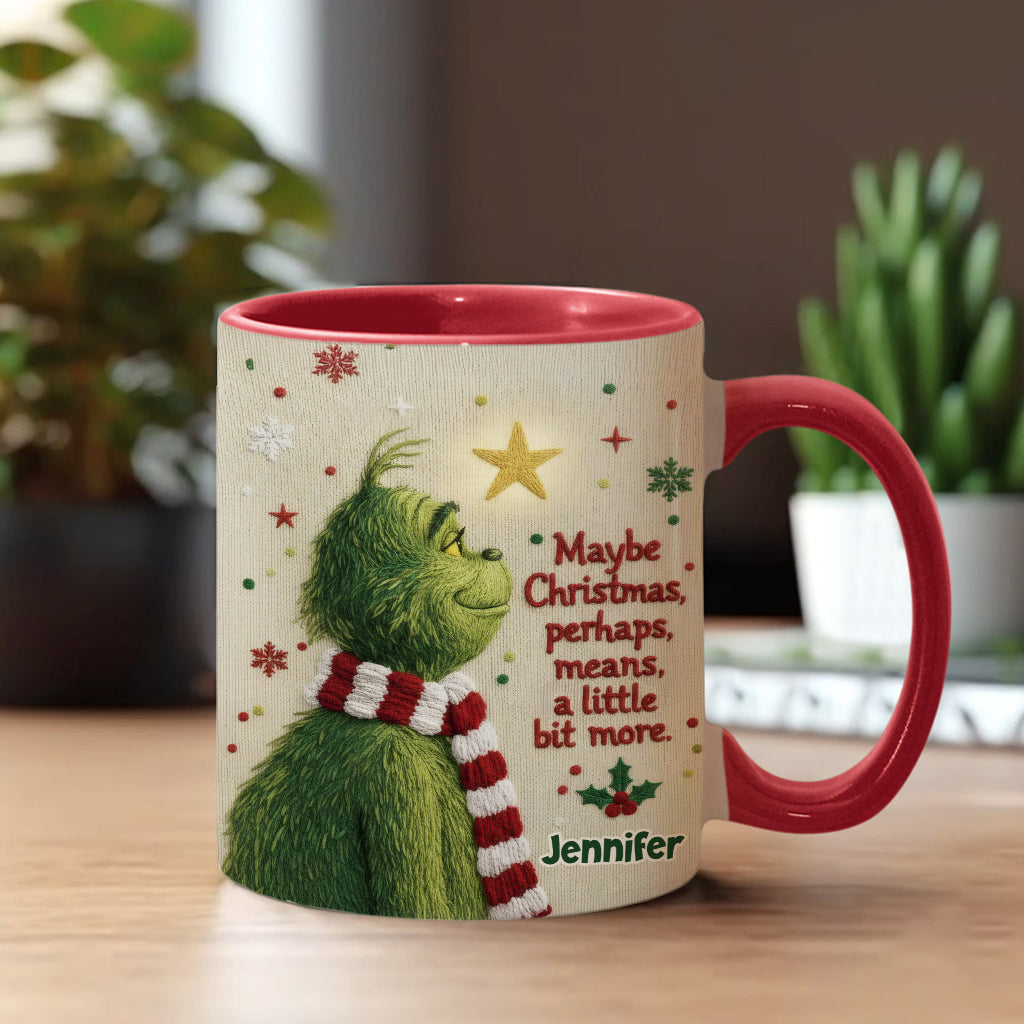 Peut-être que Noël signifie un peu plus - Mug personnalisé avec étole de Noël