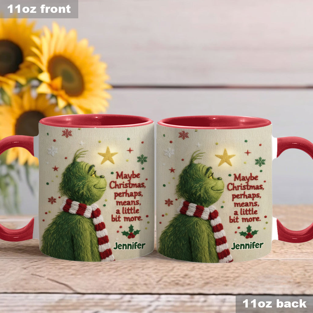 Peut-être que Noël signifie un peu plus - Mug personnalisé avec étole de Noël