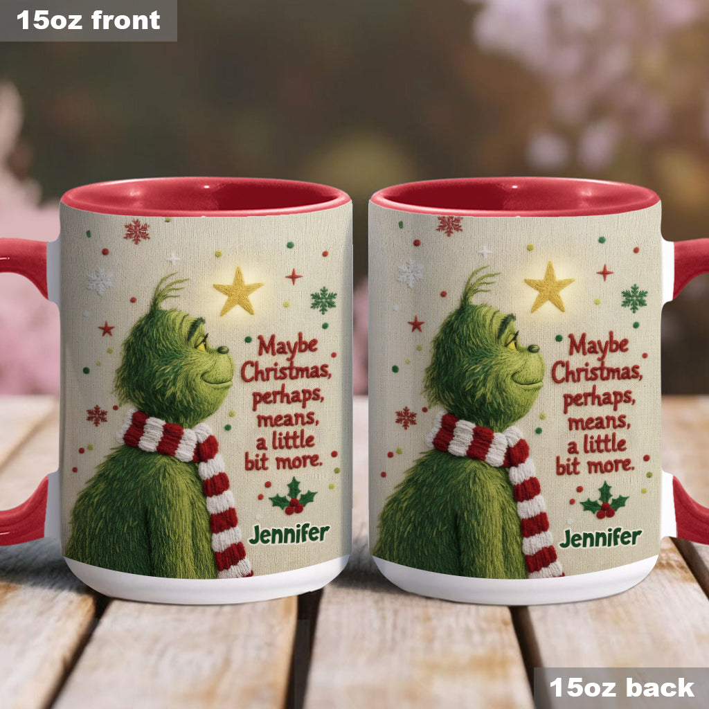 Peut-être que Noël signifie un peu plus - Mug personnalisé avec étole de Noël