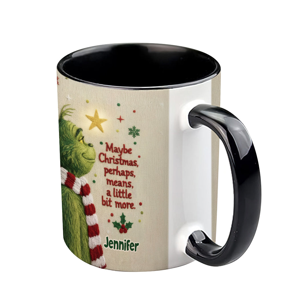 Peut-être que Noël signifie un peu plus - Mug personnalisé avec étole de Noël