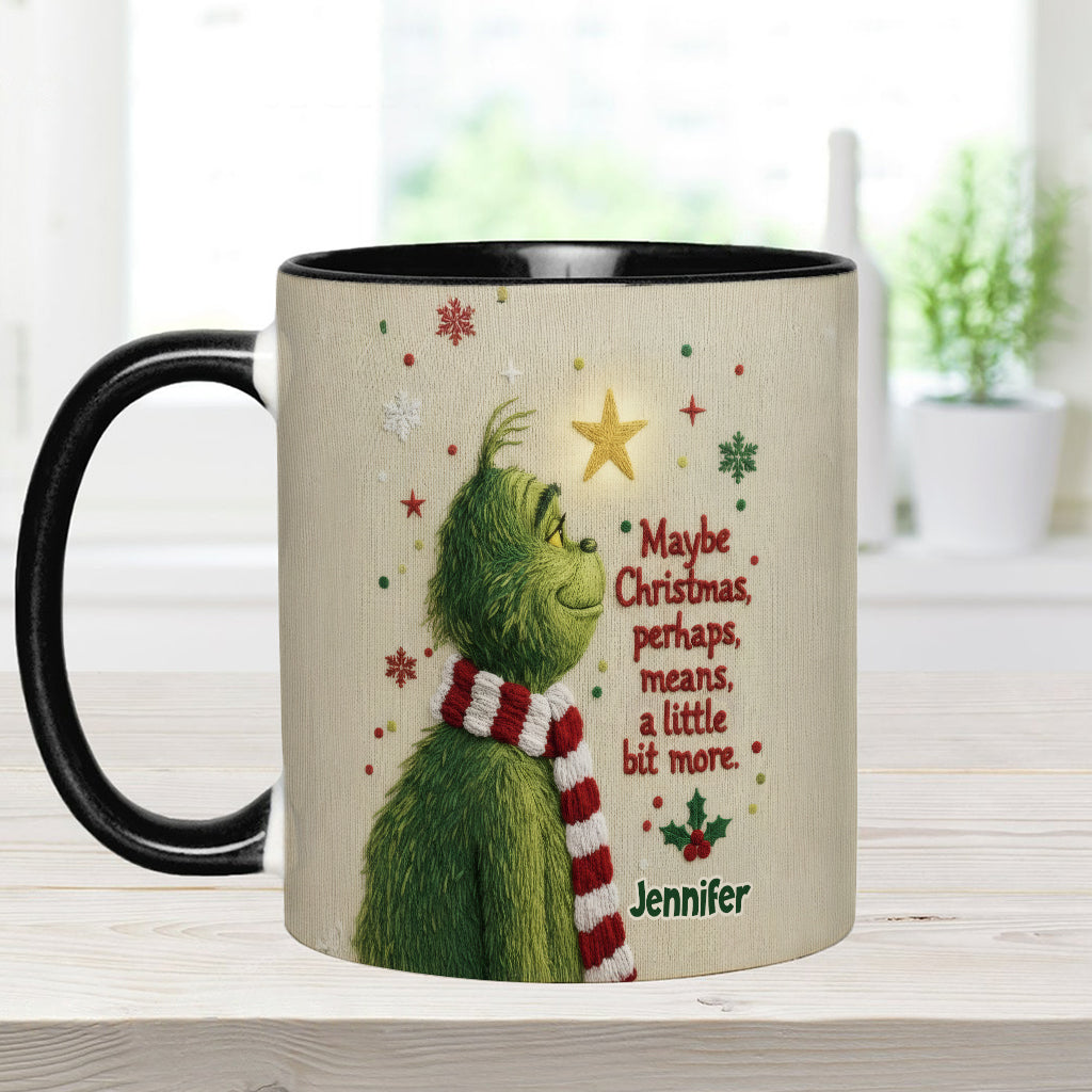 Peut-être que Noël signifie un peu plus - Mug personnalisé avec étole de Noël