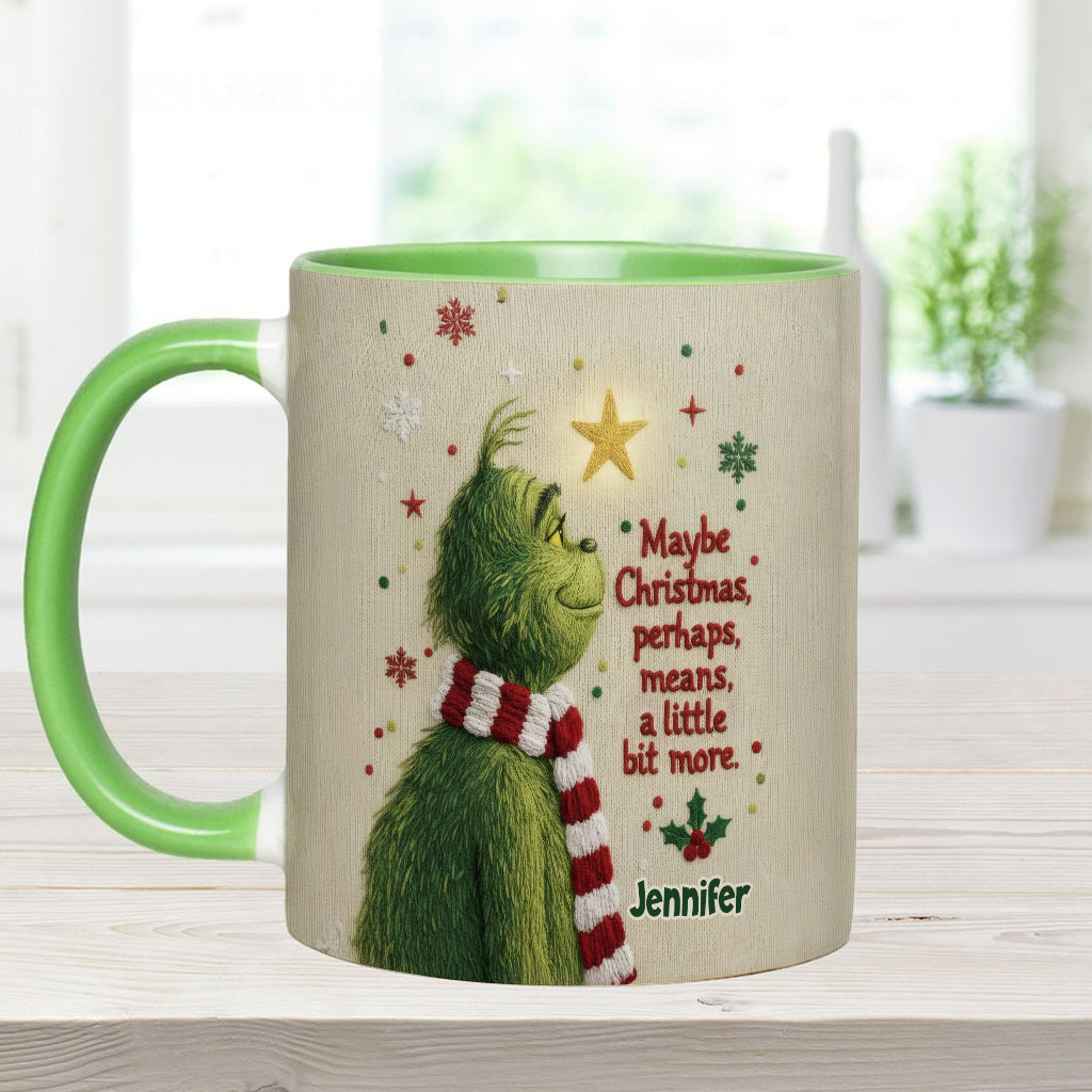 Peut-être que Noël signifie un peu plus - Mug personnalisé avec étole de Noël