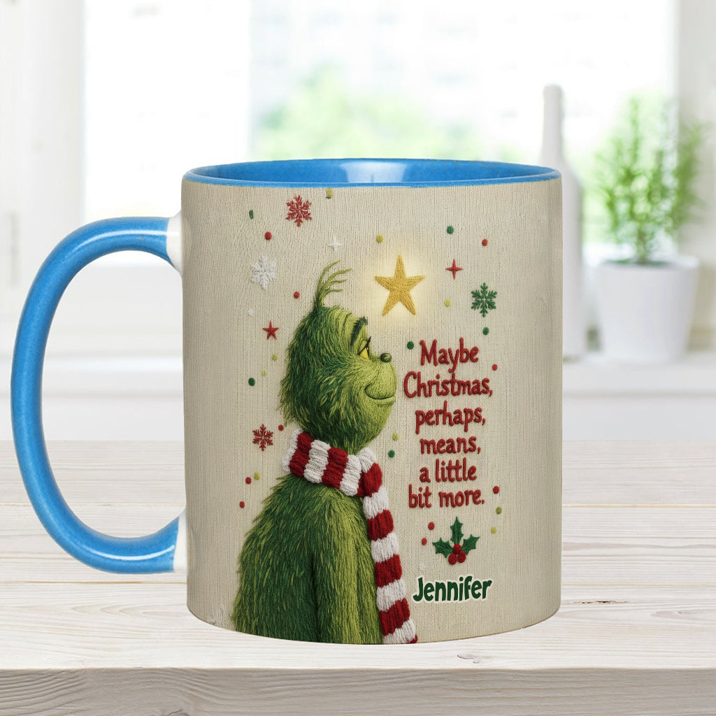 Peut-être que Noël signifie un peu plus - Mug personnalisé avec étole de Noël