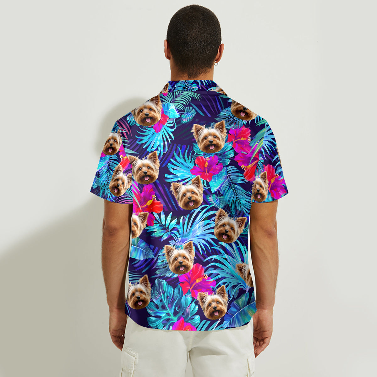 L'appel de la plage - Chemise hawaïenne personnalisée pour chien et robe sans manches