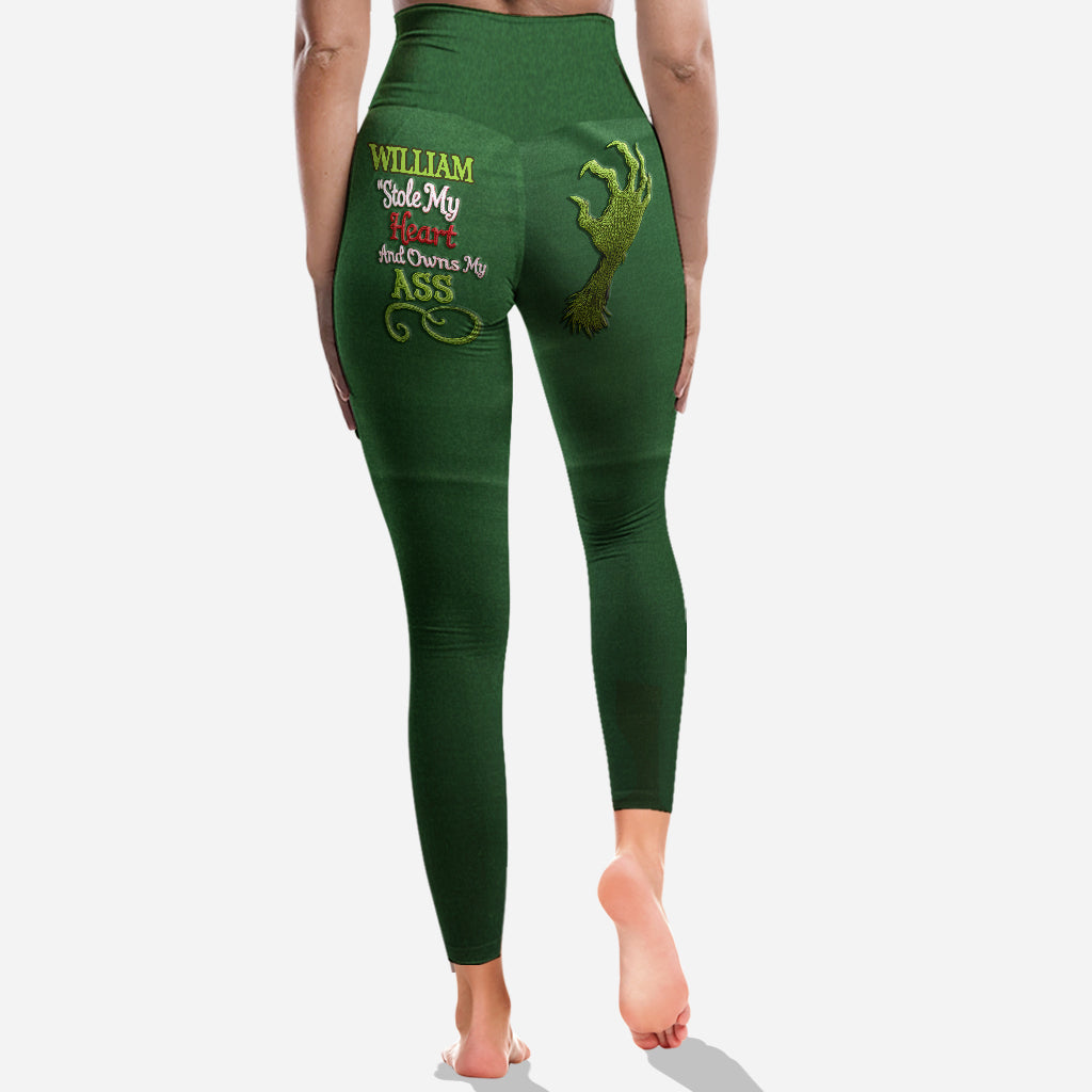 J'ai volé mon cœur - Leggings de Noël personnalisés « Étole »