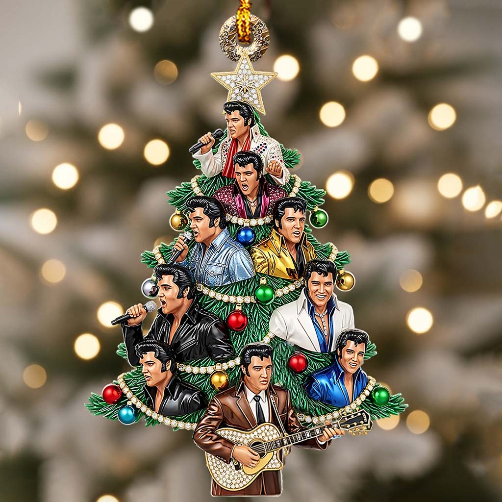 Magnifique sapin de Noël - Ornement personnalisé Roi du Rock and Roll