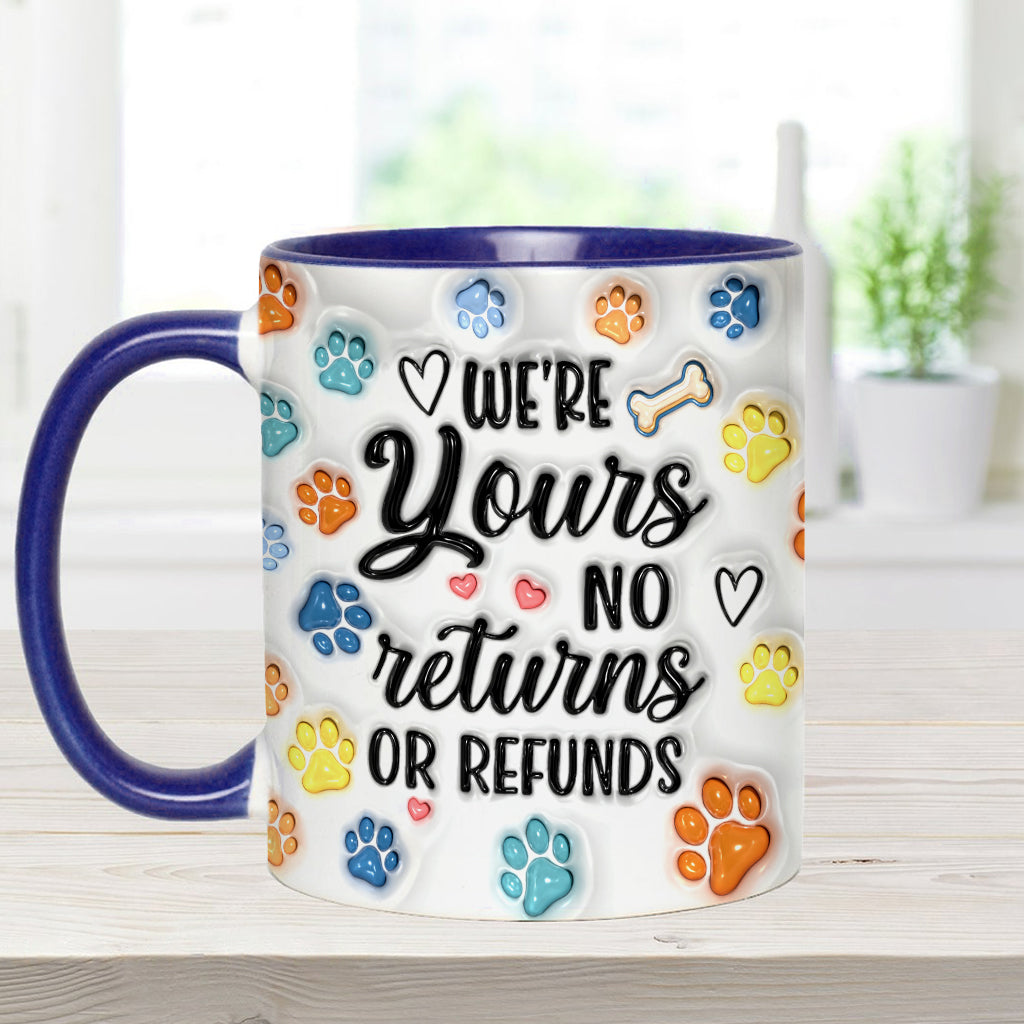 We're Yours - Personalized Dog Accent Mug