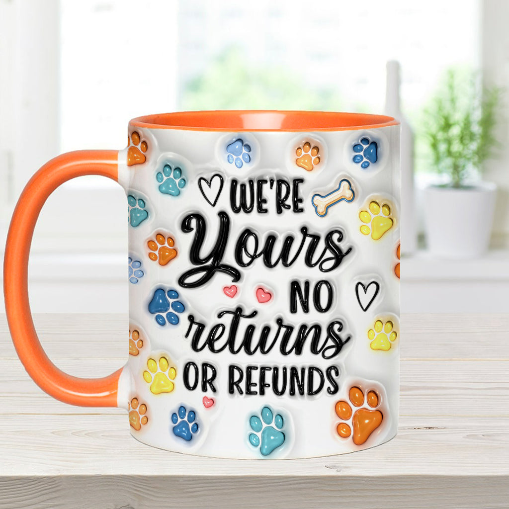We're Yours - Personalized Dog Accent Mug