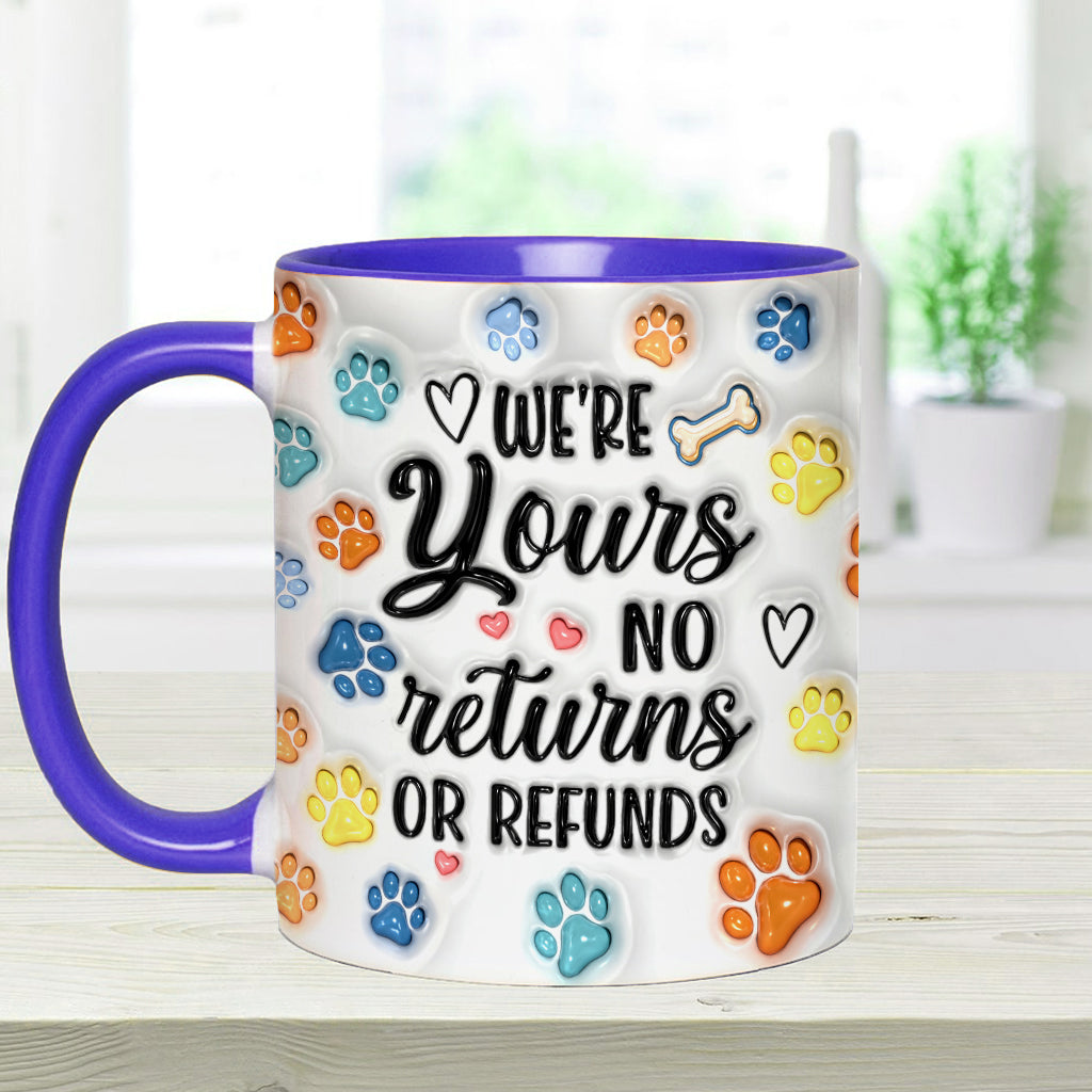 We're Yours - Personalized Dog Accent Mug