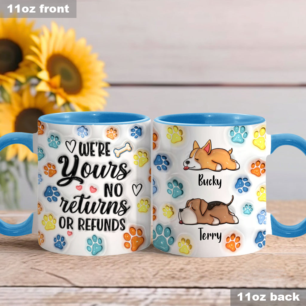 We're Yours - Personalized Dog Accent Mug
