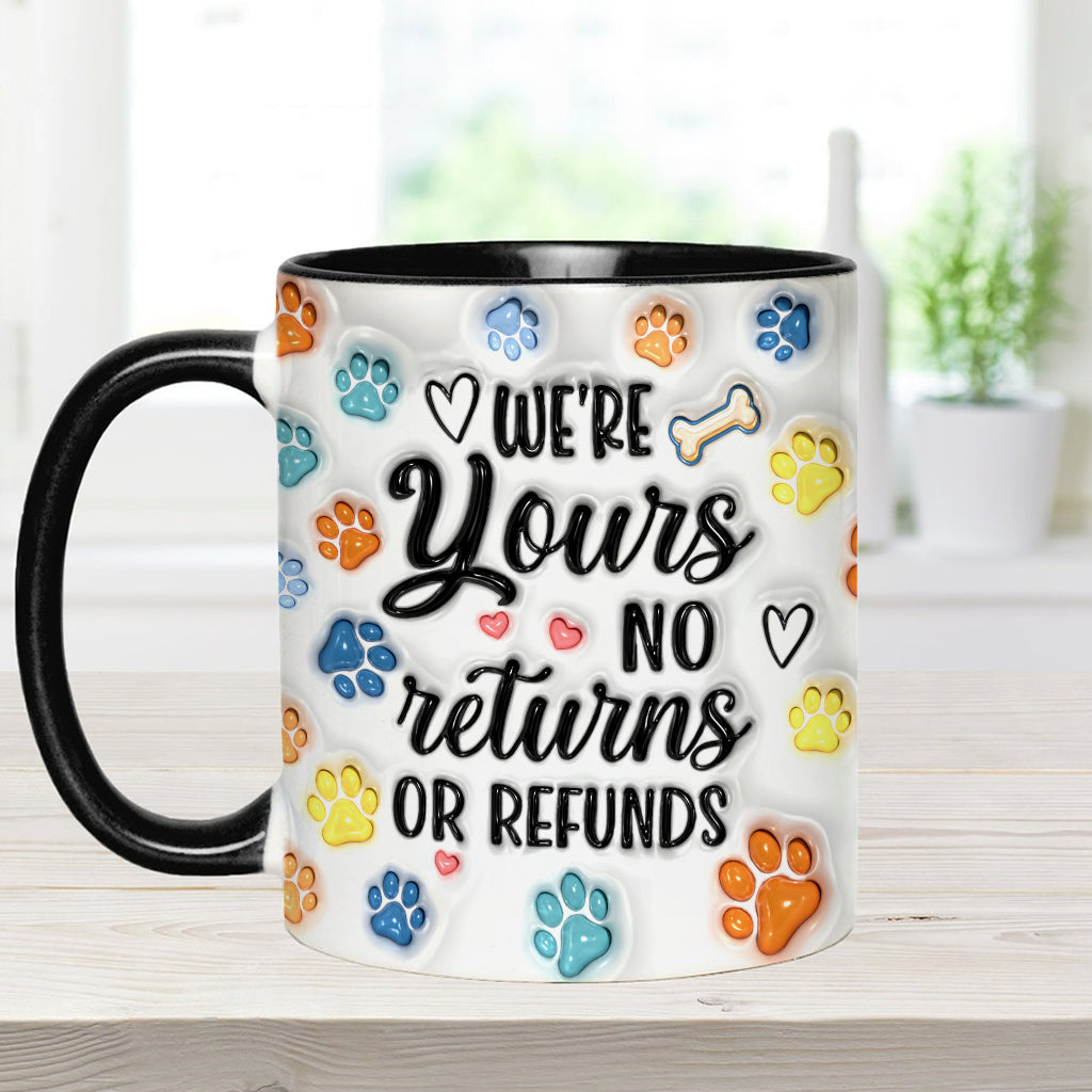 We're Yours - Personalized Dog Accent Mug