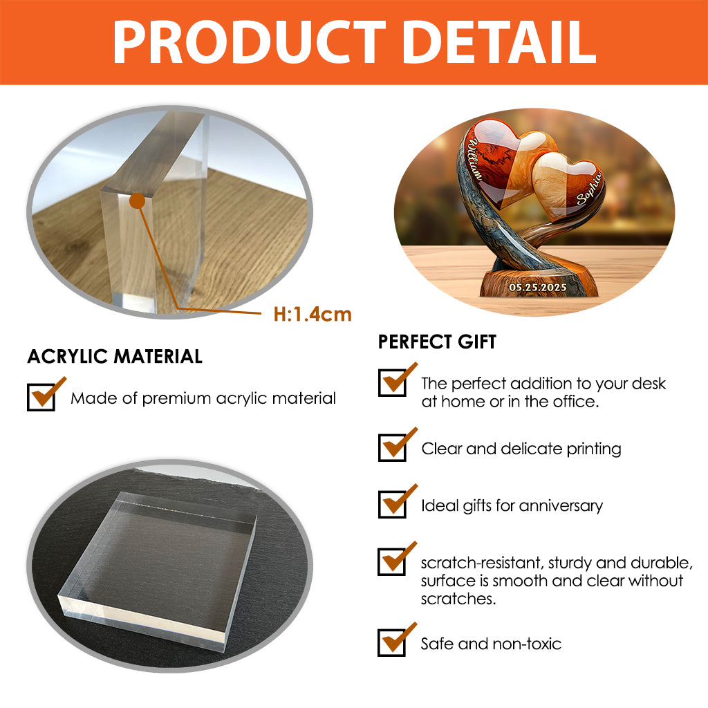 Toi et moi, on gère - Plaque acrylique personnalisée pour couple